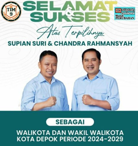 Supian-Chandra Menang, Dukungan Tokoh dan Masyarakat Siap Kawal Perubahan untuk Depok yang Lebih Baik.